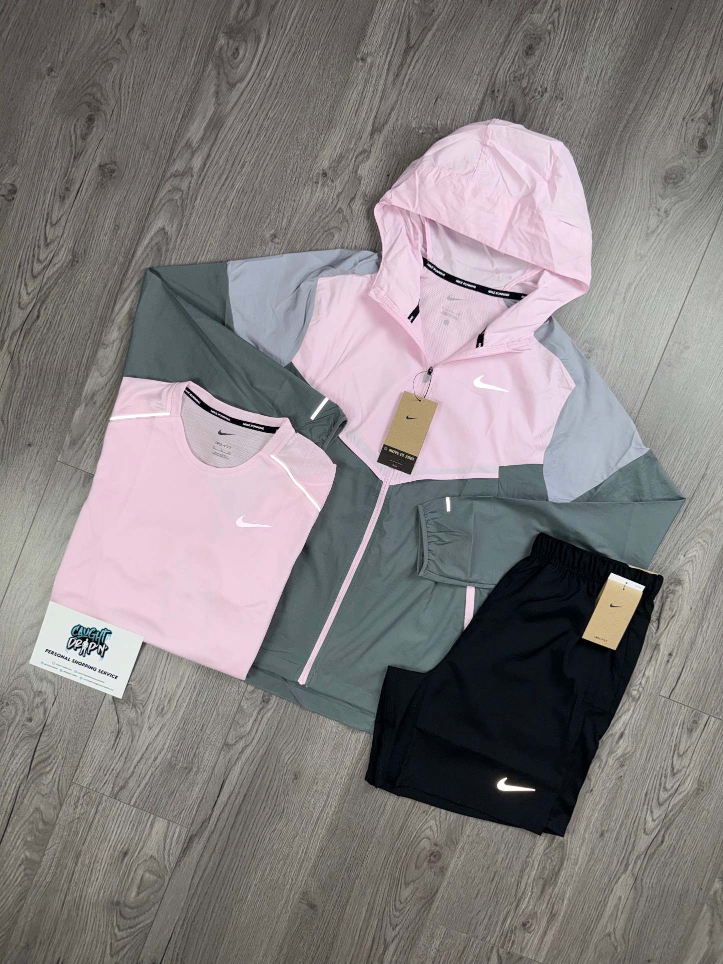 3 Piece Windrunner Pink Foam | Black Set