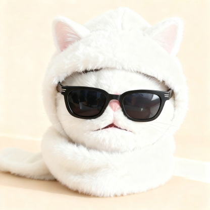 🔥 Viral-Worthy Cat Mask Alert! 🔥Movable Jaw - Therian Cat Mask【Realistic Cat Nose】