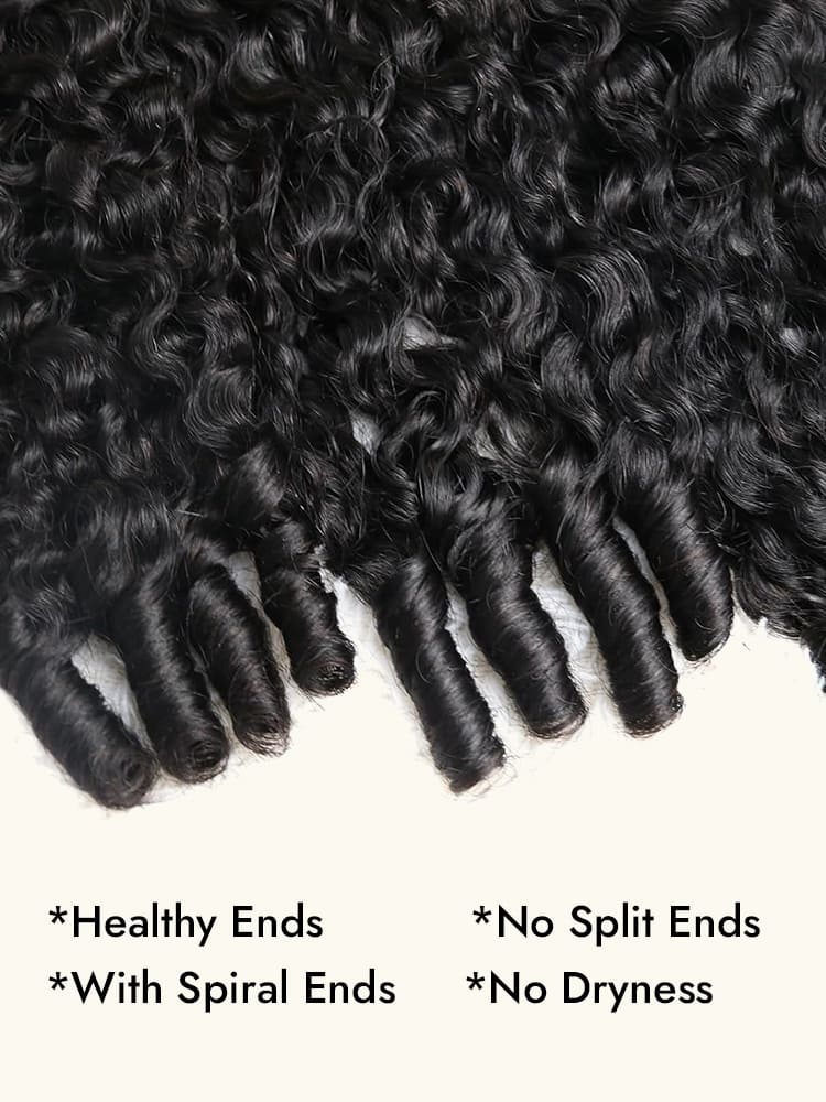 A bunch of spiral curly hair