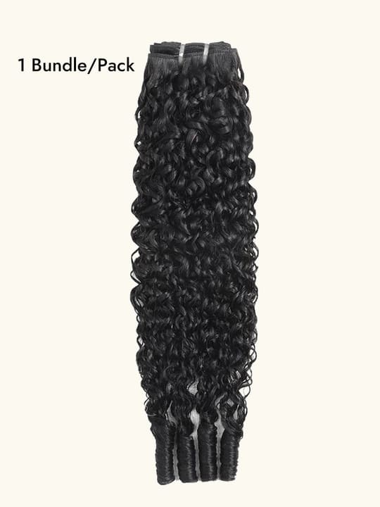 A bunch of spiral curly hair