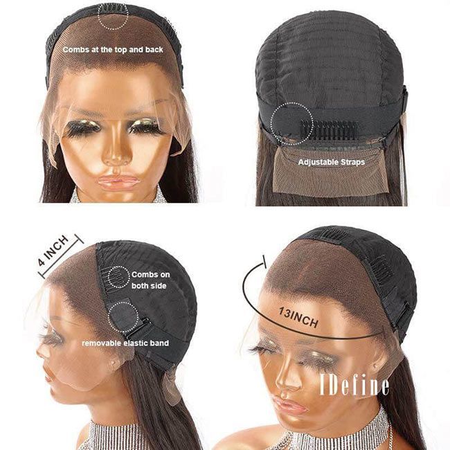 Natural Loose Deep Wave Wig Swiss Lace Front Glueless Human Hair Wigs