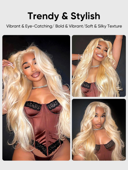 Hair Body Wave Blonde Lace Front Wigs Transparent