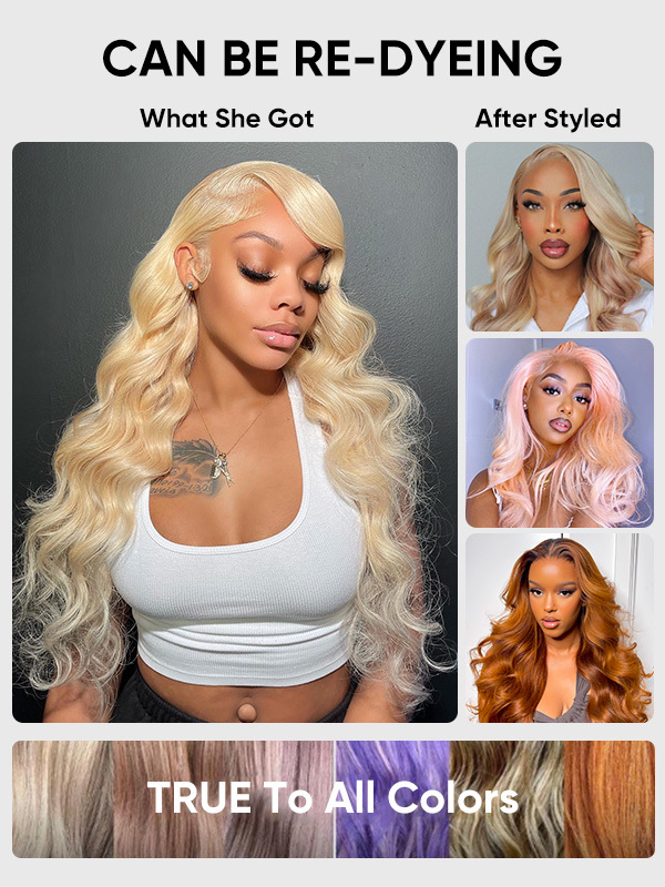 Hair Body Wave Blonde Lace Front Wigs Transparent