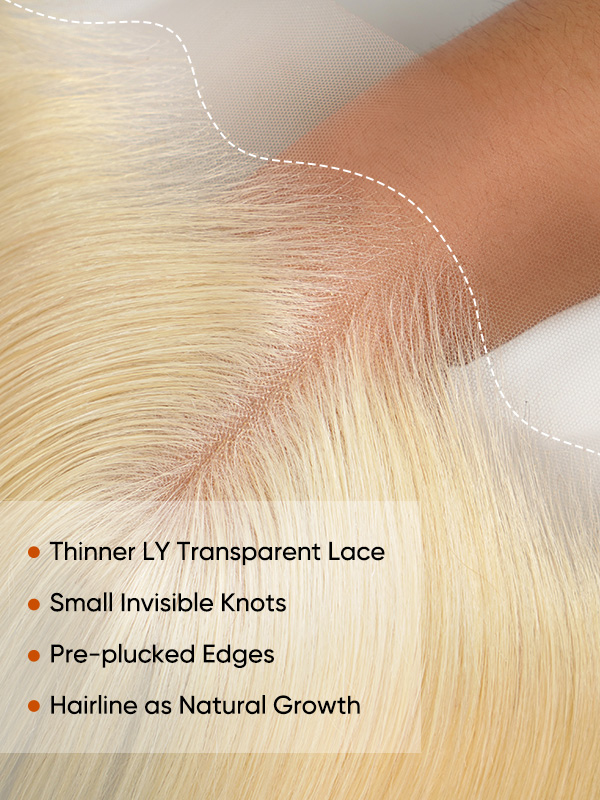 Hair Body Wave Blonde Lace Front Wigs Transparent