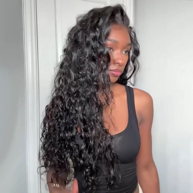 Natural Loose Deep Wave Wig Swiss Lace Front Glueless Human Hair Wigs