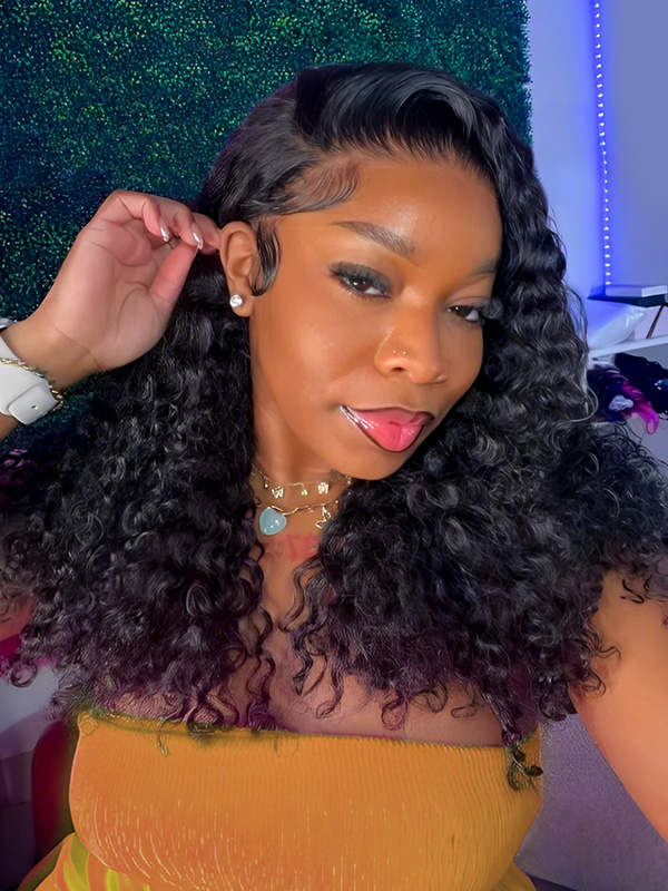 Front lace wig, invisible high definition lace wig