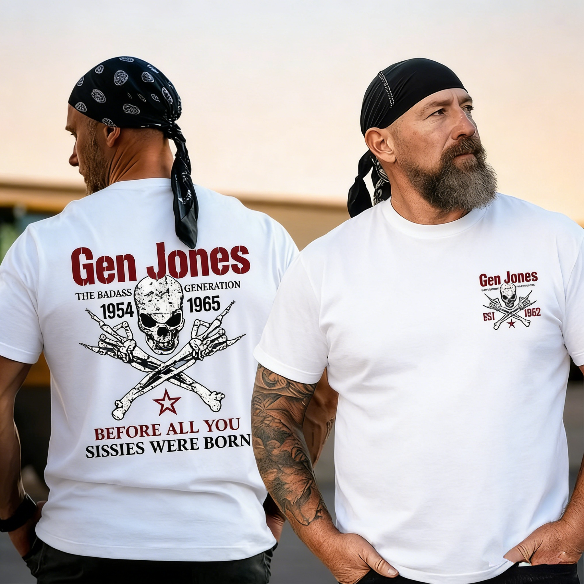 Gen Jones The Badass Generation 1954-1965 Skull Graphic T-Shirt