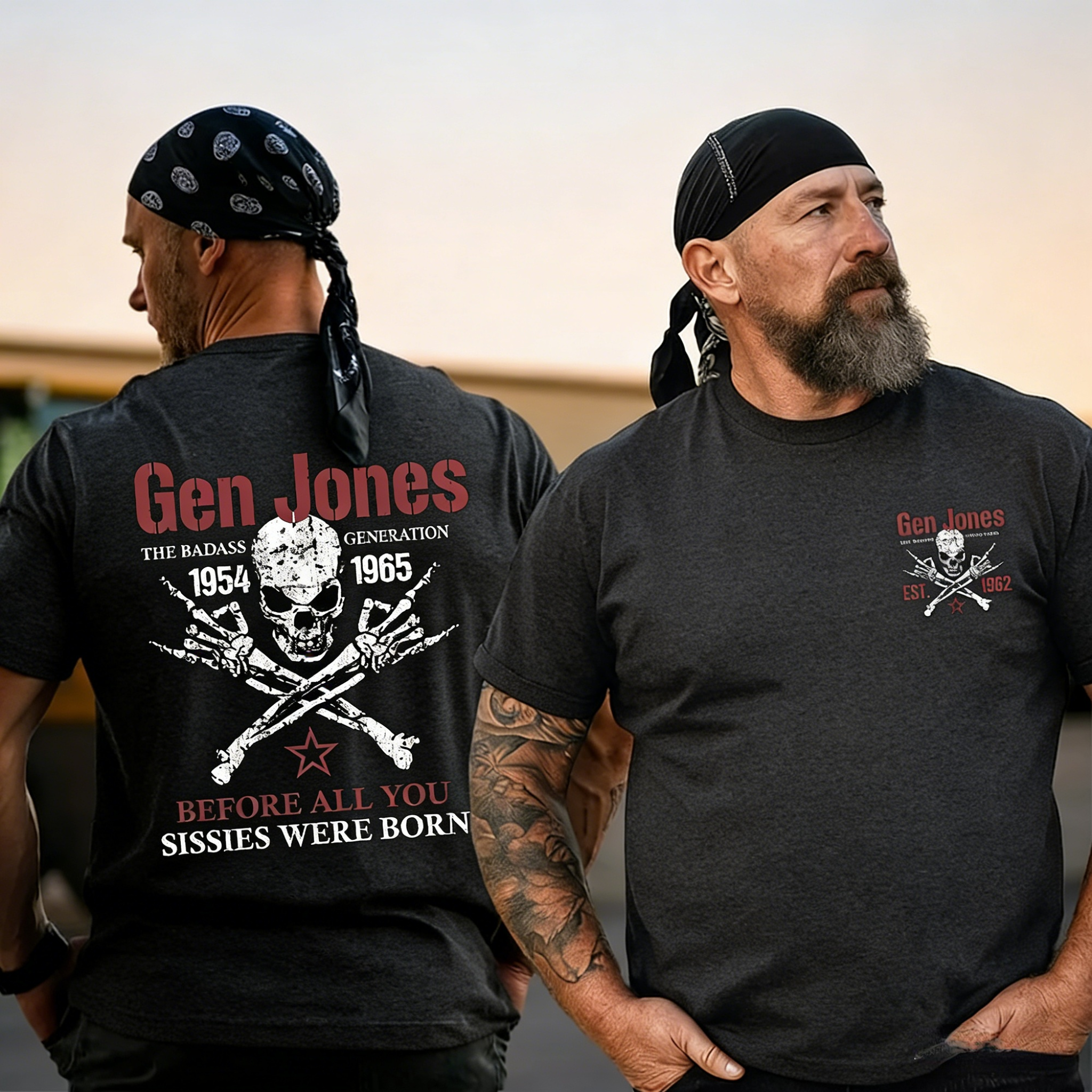 Gen Jones The Badass Generation 1954-1965 Skull Graphic T-Shirt