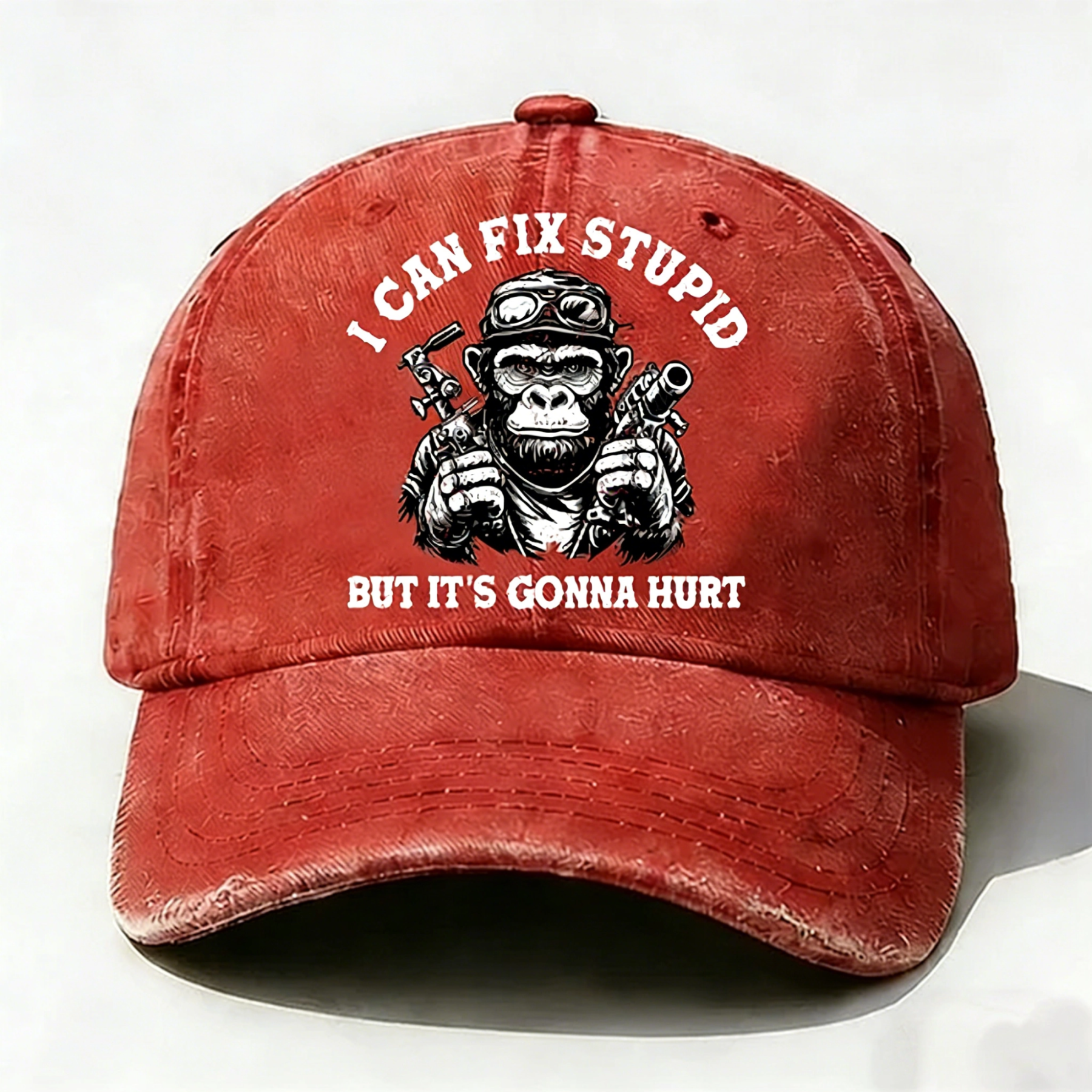 Personalized "I Can Fix Stupid But It's Gonna Hurt" Custom Washed Baseball Caps