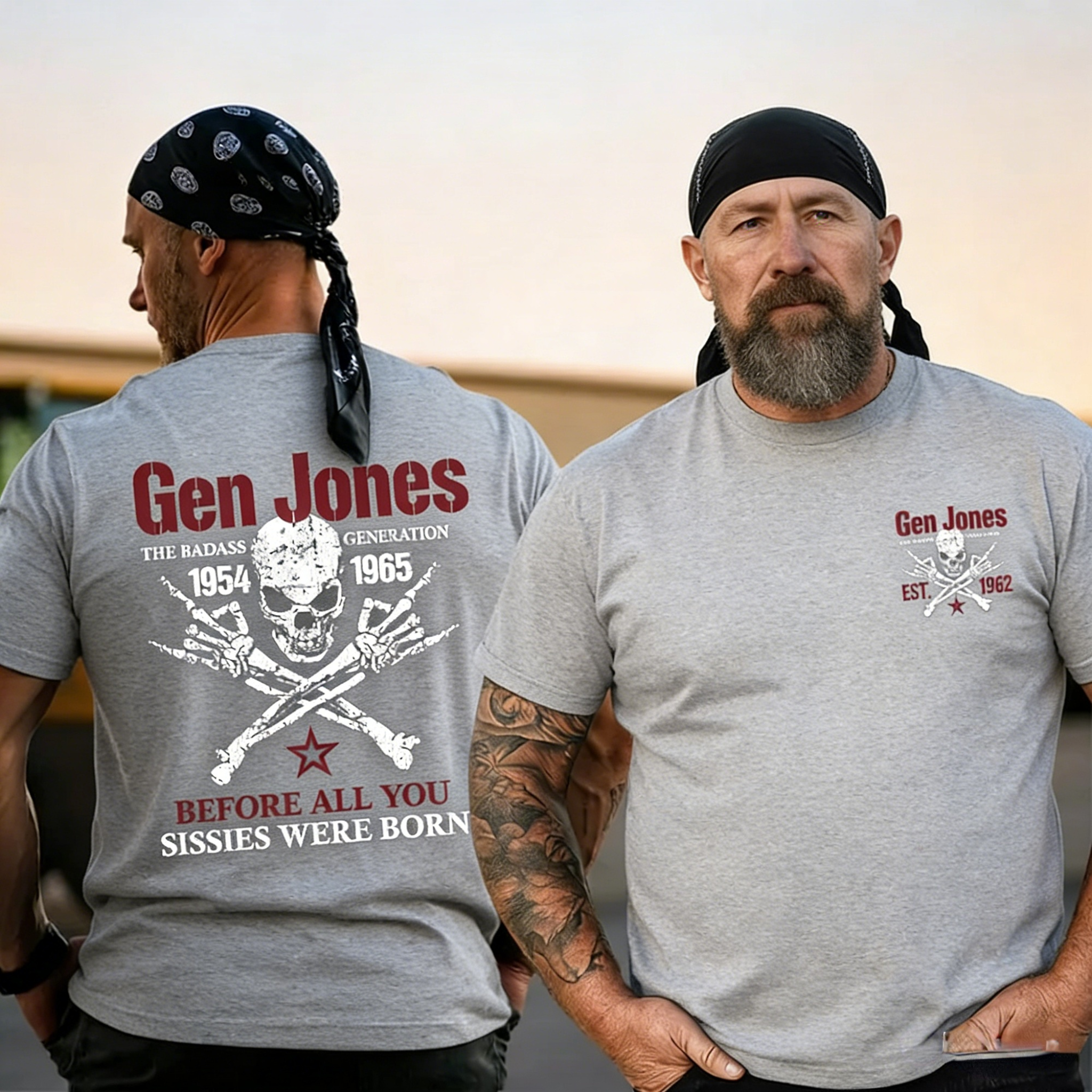 Gen Jones The Badass Generation 1954-1965 Skull Graphic T-Shirt
