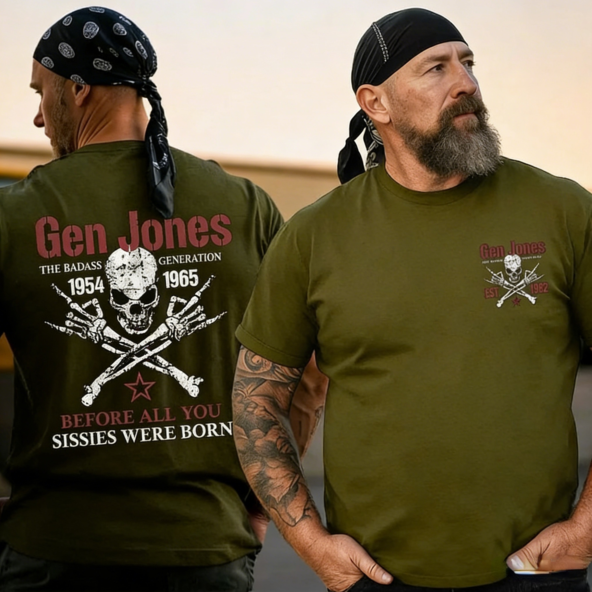 Gen Jones The Badass Generation 1954-1965 Skull Graphic T-Shirt