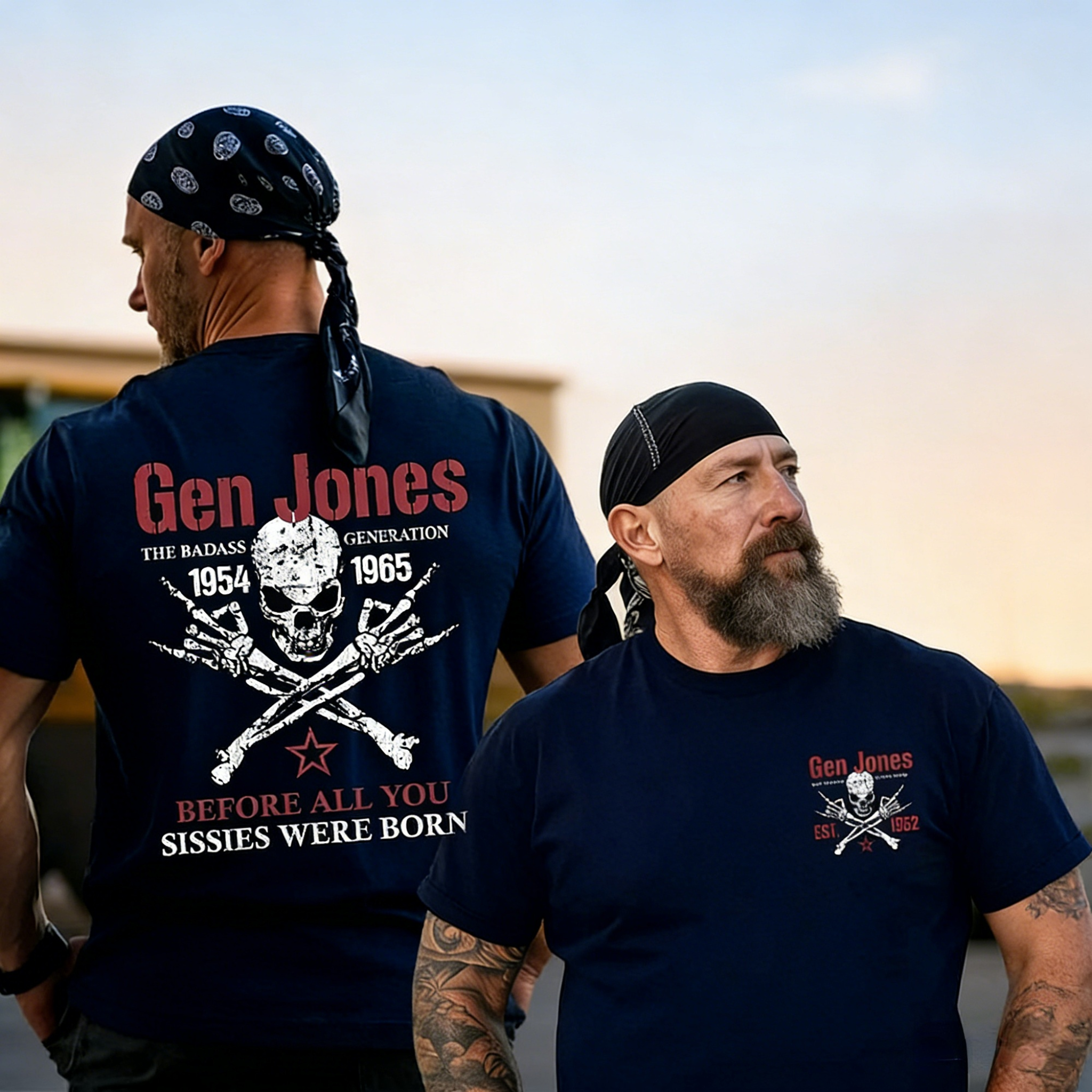 Gen Jones The Badass Generation 1954-1965 Skull Graphic T-Shirt