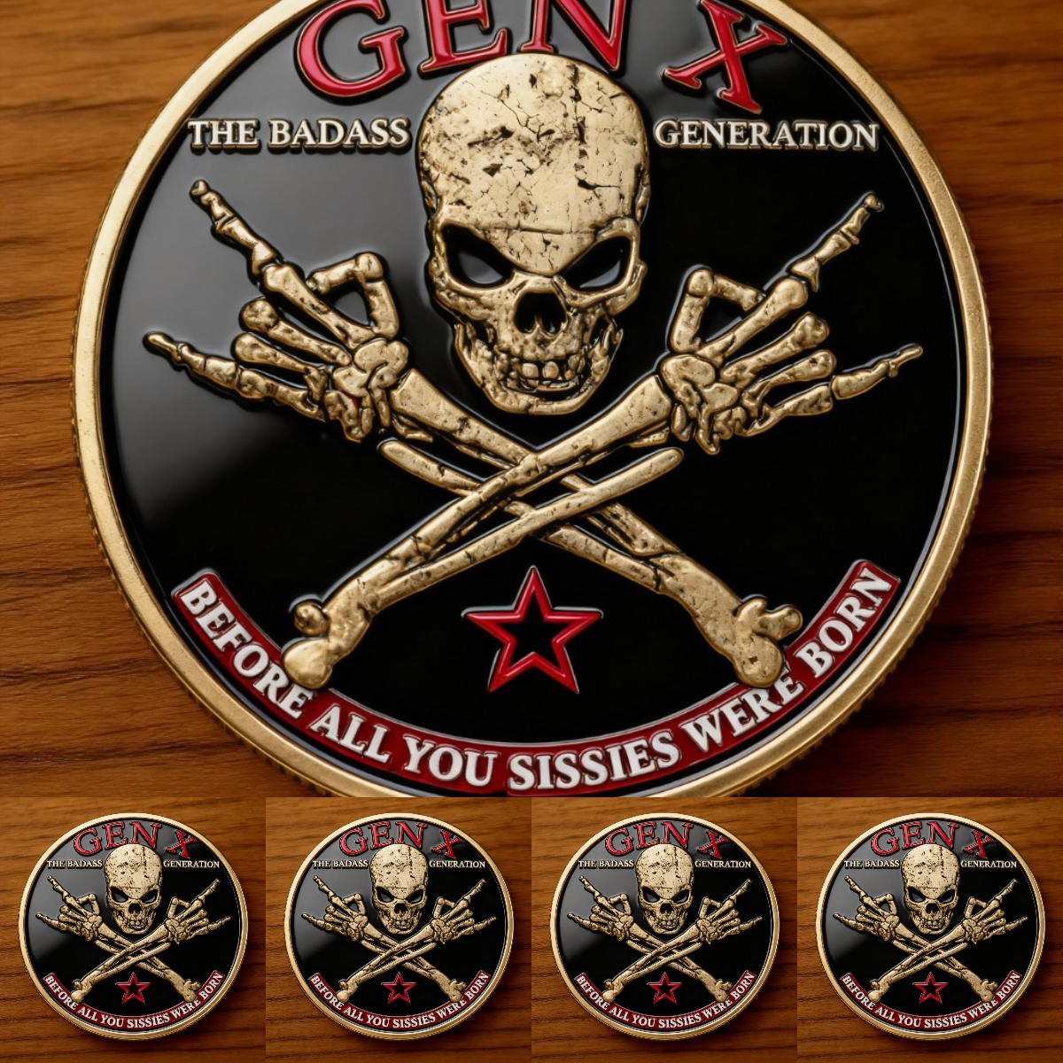 🎉New Year Flash Sale 60% OFF❤️GEN X Coin – The Ultimate Tribute to the Badass Generation 💀🔥