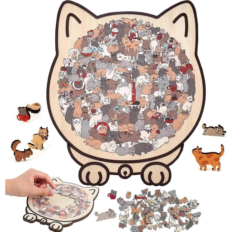 Wooden Cat Puzzle