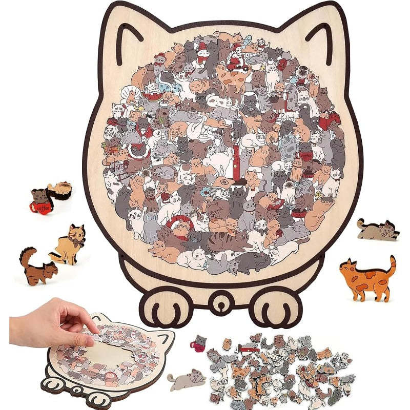 Wooden Cat Puzzle
