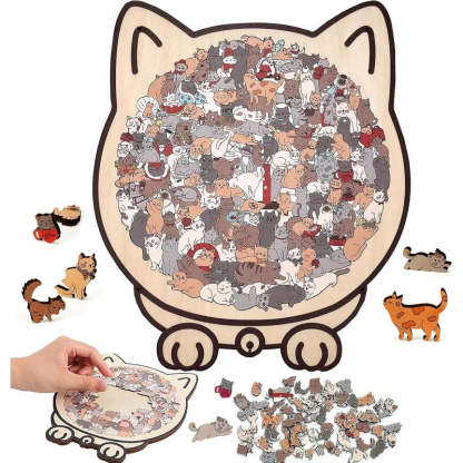 Wooden Cat Puzzle
