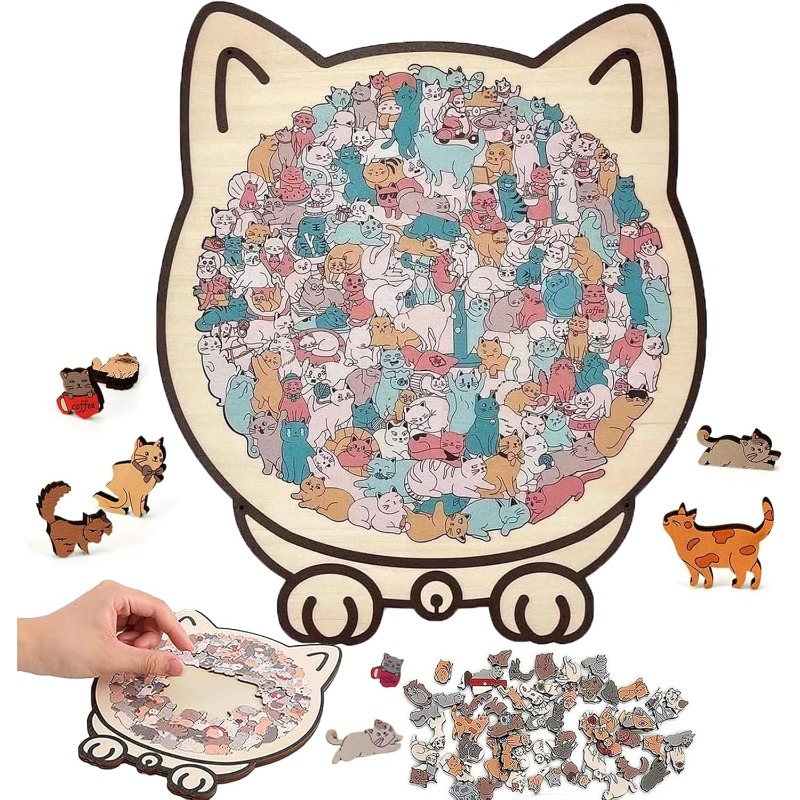 Adorable Cat-Shaped Puzzle Design