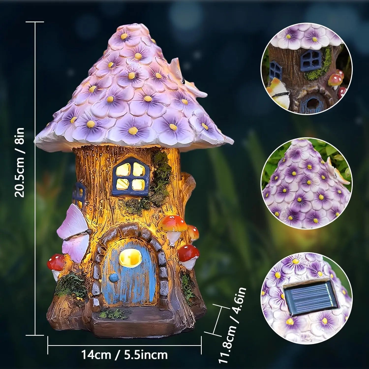 Solar Mushroom Garden Lantern