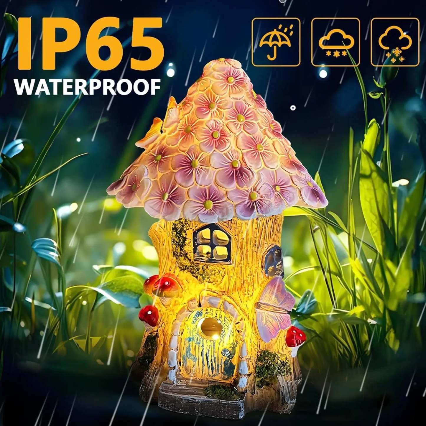 Solar Mushroom Garden Lantern