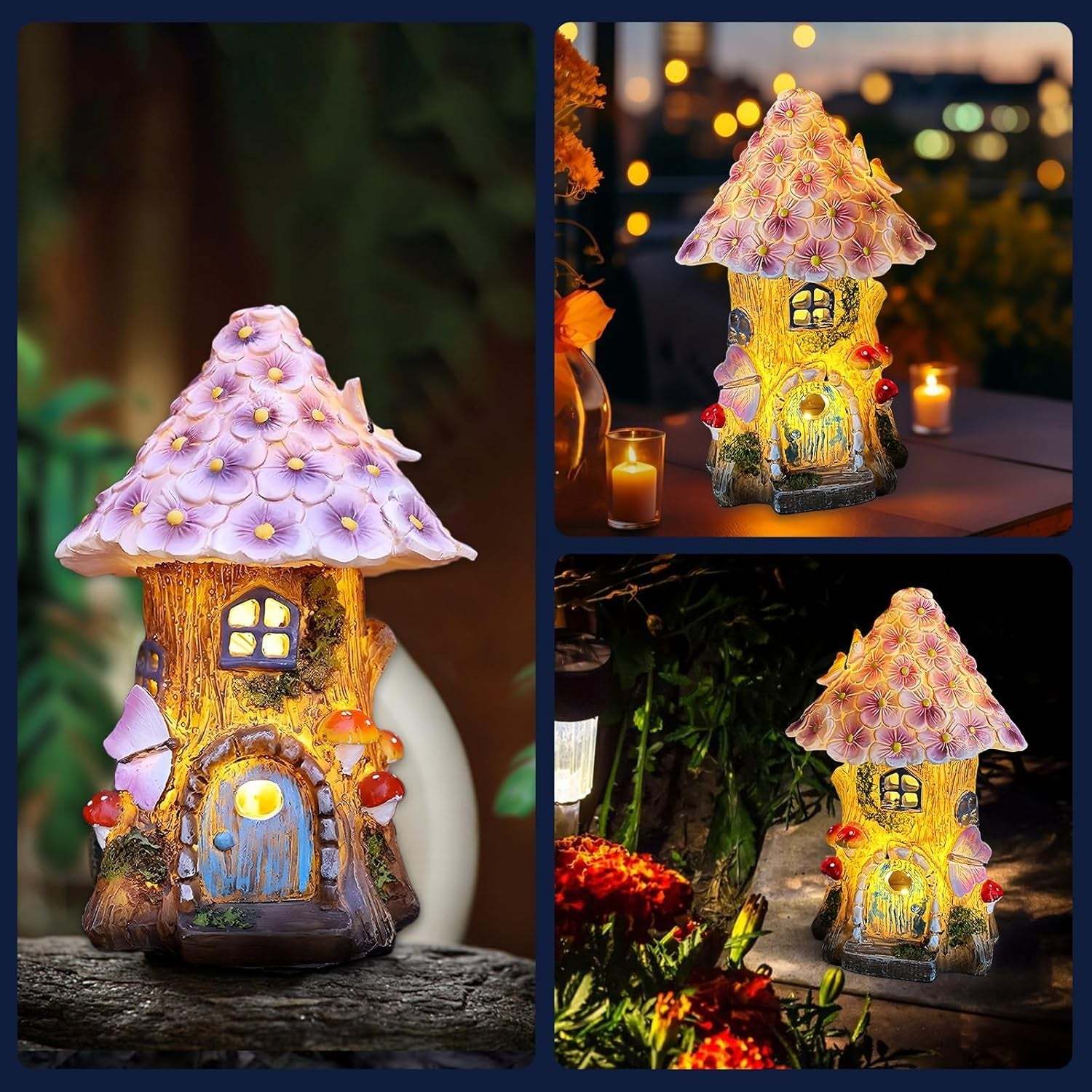 Solar Mushroom Garden Lantern