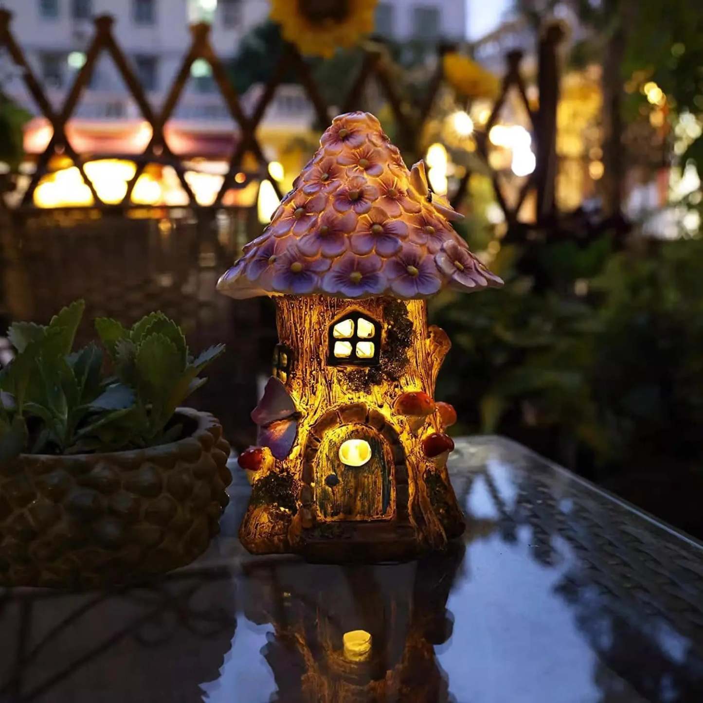 Solar Mushroom Garden Lantern