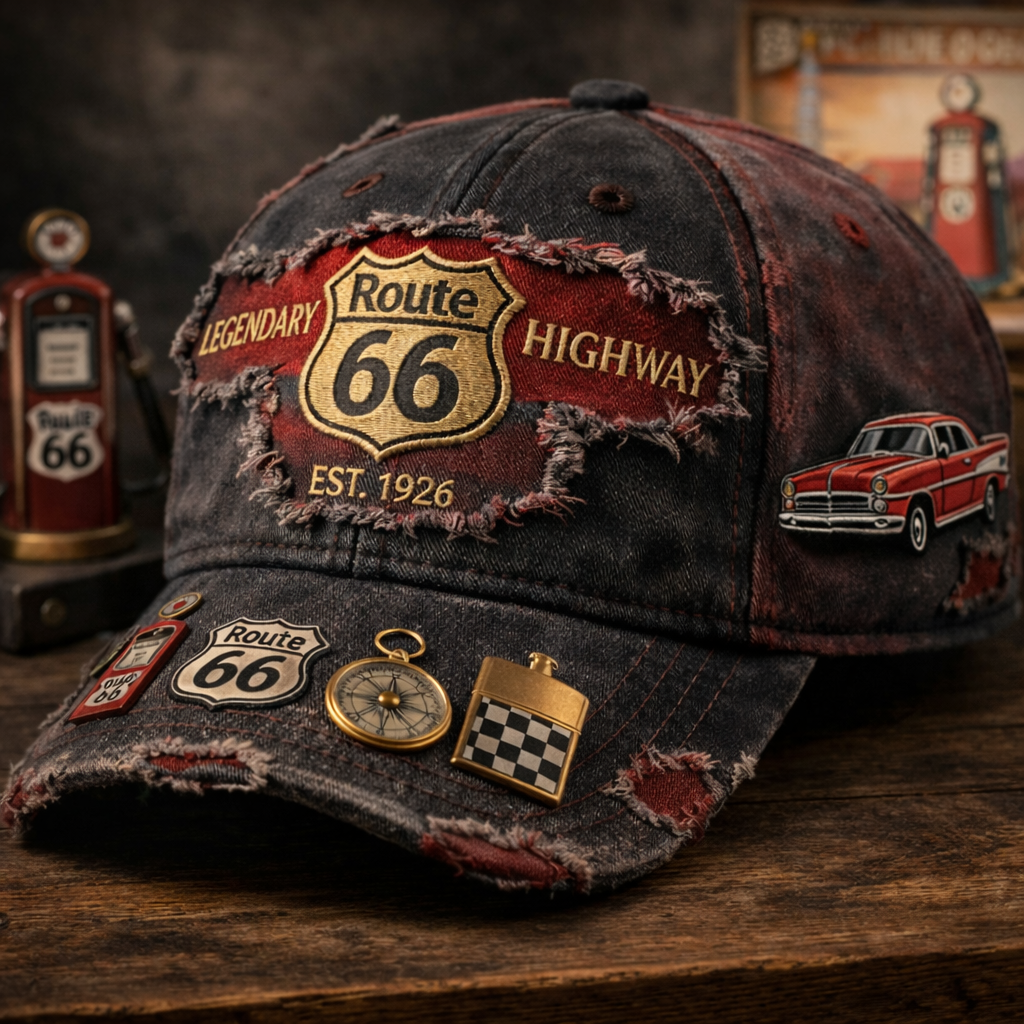 Route 66 Legendary Highway Baseball Cap