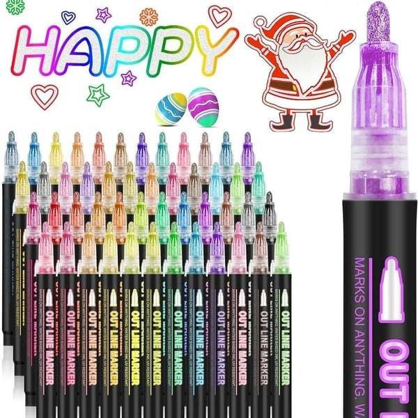 🔥Dreamy Sparkle Dual-Line Contour Pen