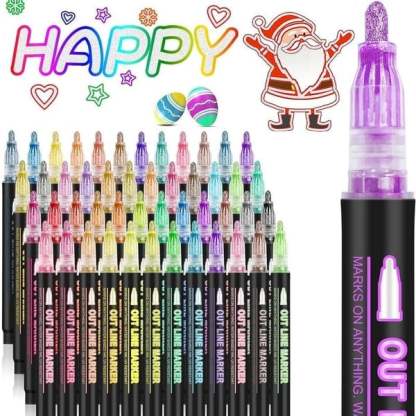 🔥Dreamy Sparkle Dual-Line Contour Pen