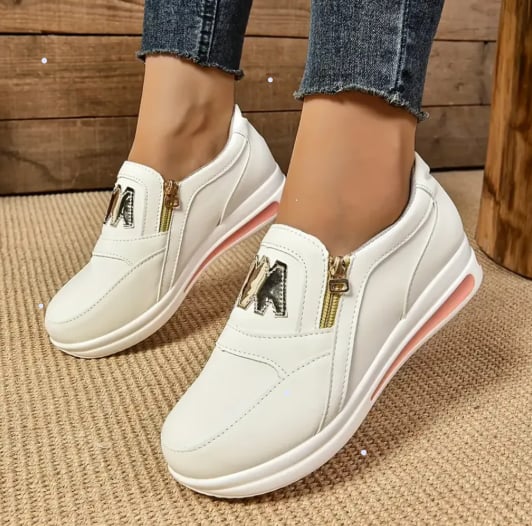 🔥49% OFF🔥Women’s Comfort Zip Slip-On Sneakers – Lightweight, Breathable & Easy Walk Design