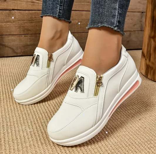 🔥49% OFF🔥Women’s Comfort Zip Slip-On Sneakers – Lightweight, Breathable & Easy Walk Design