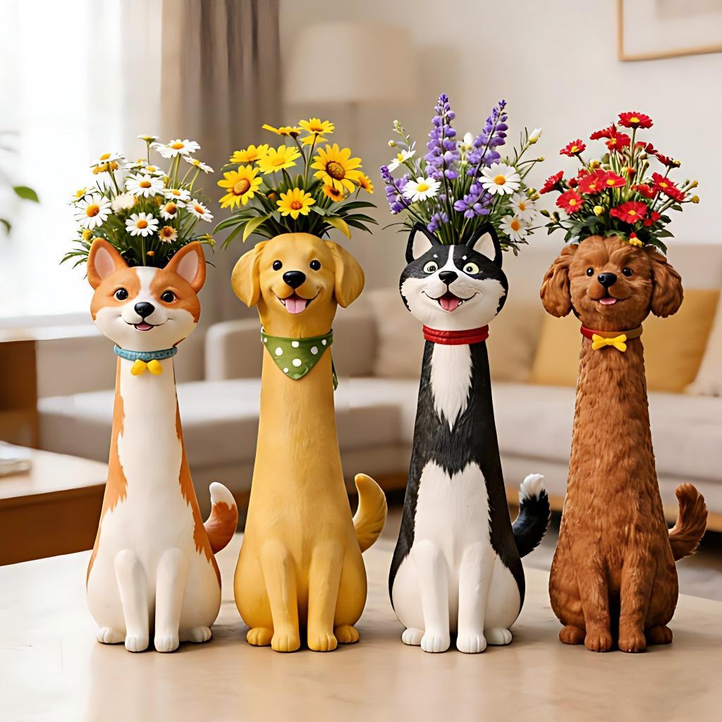 🔥Hot Sale 49% off🌟🐕 Handcrafted unique dog-shaped vases