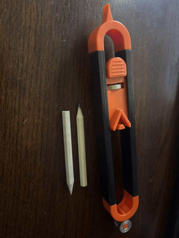 Customer photo shared after using the contour gauge for tile work around a pipe