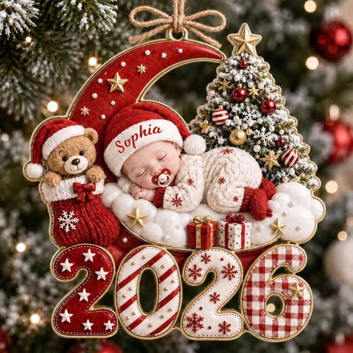 Baby Newborn – Personalized Acrylic Custom Shape Ornament