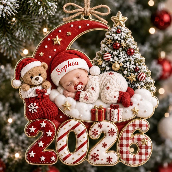 Baby Newborn – Personalized Acrylic Custom Shape Ornament