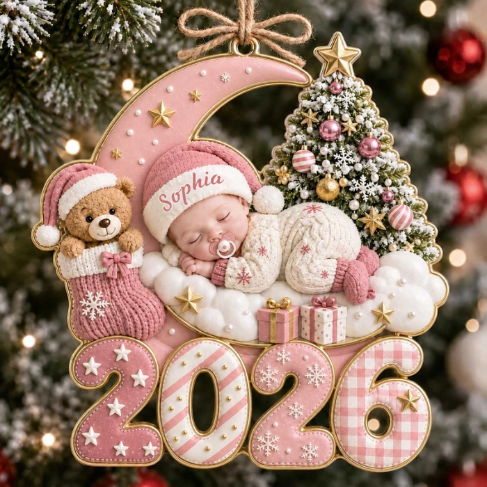 Baby Newborn – Personalized Acrylic Custom Shape Ornament