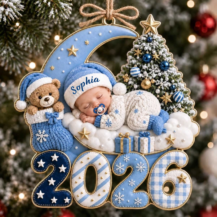 Baby Newborn – Personalized Acrylic Custom Shape Ornament