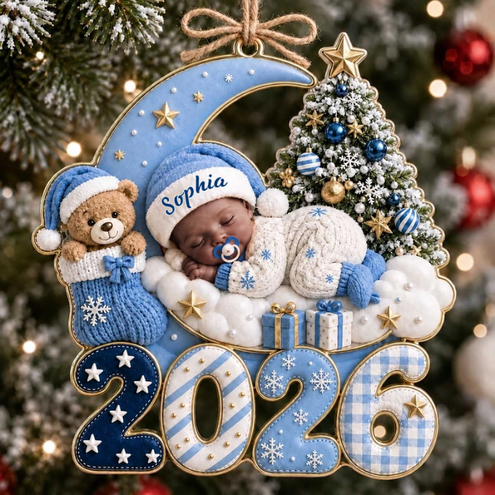 Baby Newborn – Personalized Acrylic Custom Shape Ornament