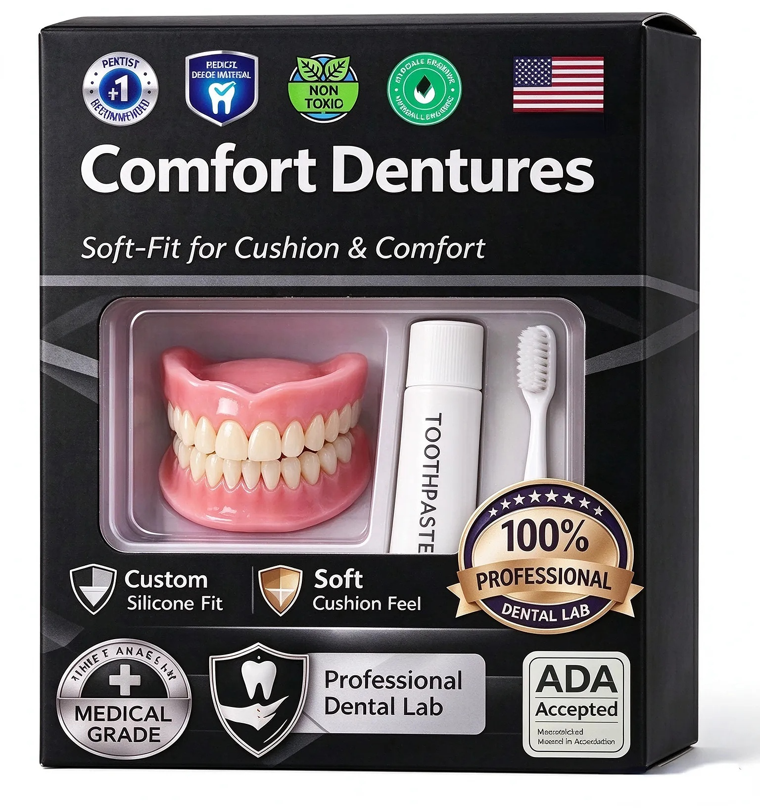 🦷  Fit Full Functional DenturesMake you more confident