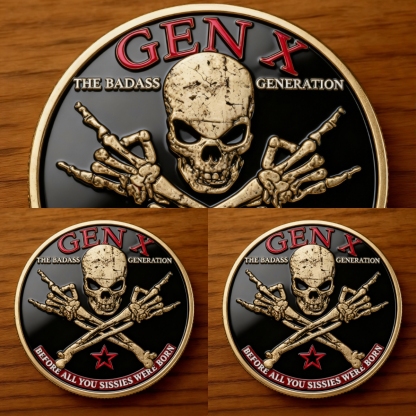 🎉New Year Flash Sale 60% OFF❤️GEN X Coin – The Ultimate Tribute to the Badass Generation 💀🔥