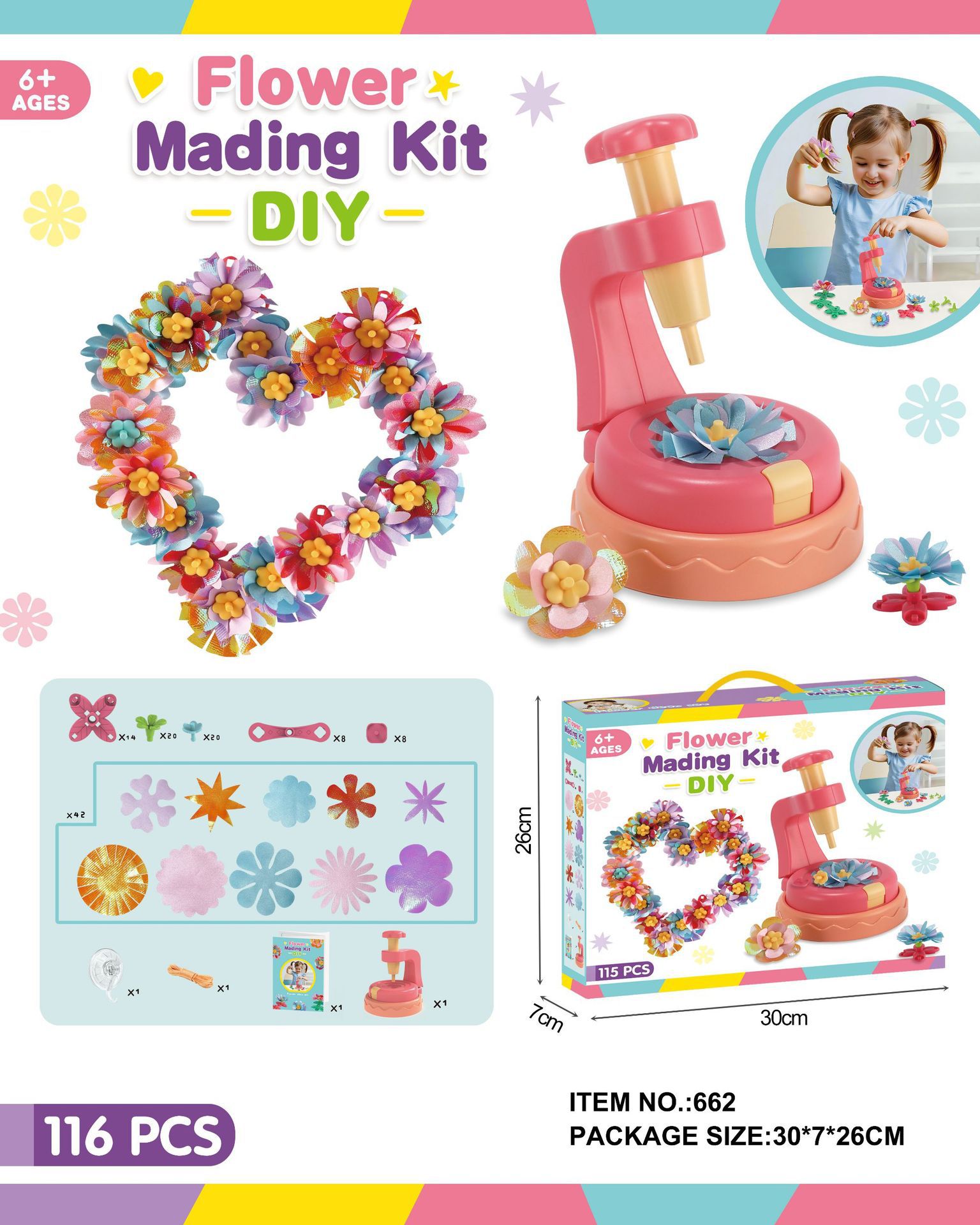 Fabric Flower Bouquets Toys, DIY Craft Kits Toys for Kids
