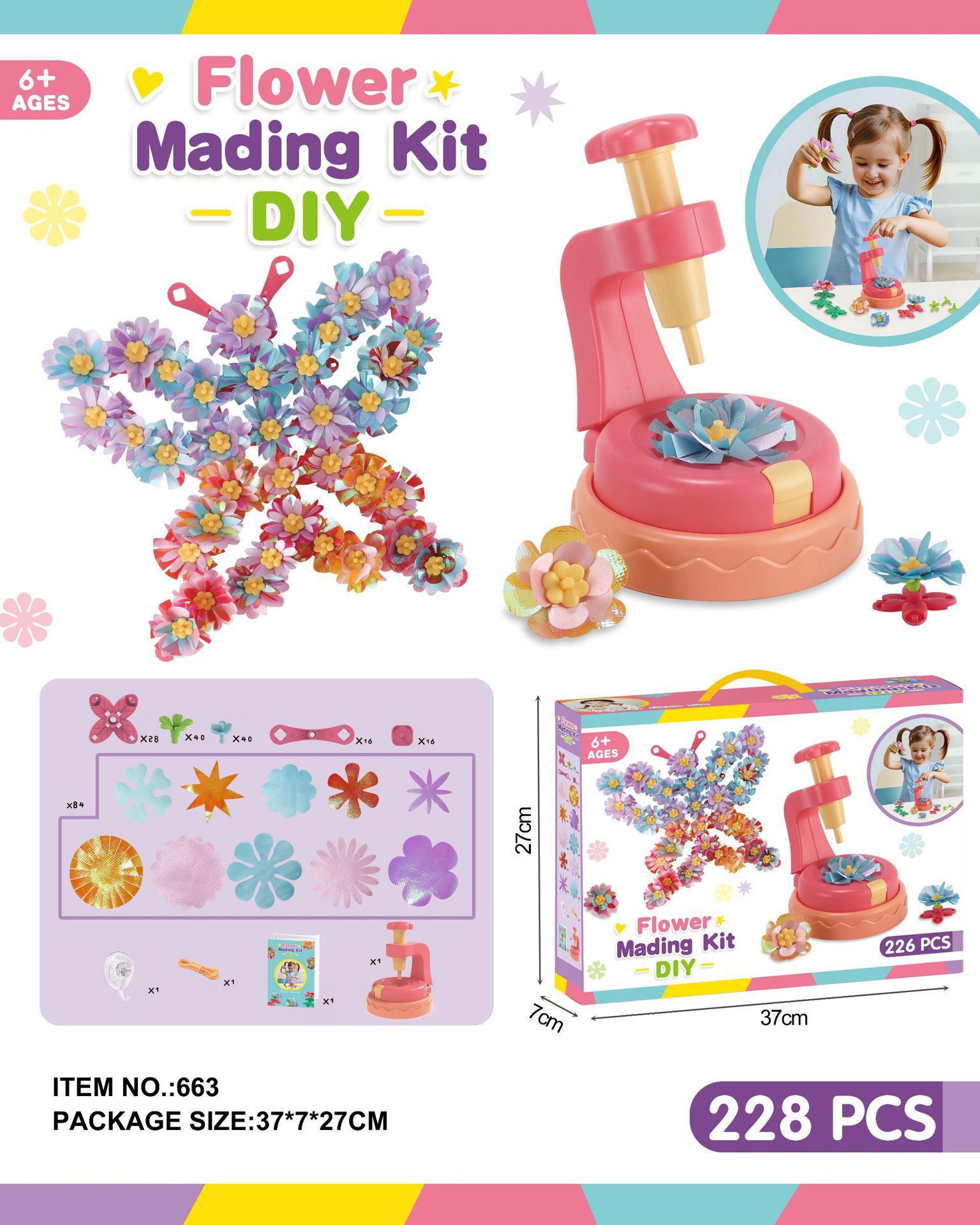Fabric Flower Bouquets Toys, DIY Craft Kits Toys for Kids