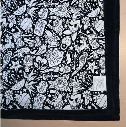 DIY Coloring Blanket 50x60 Inch Fleece Throw for Kids & Adults with 24 Marker Pens