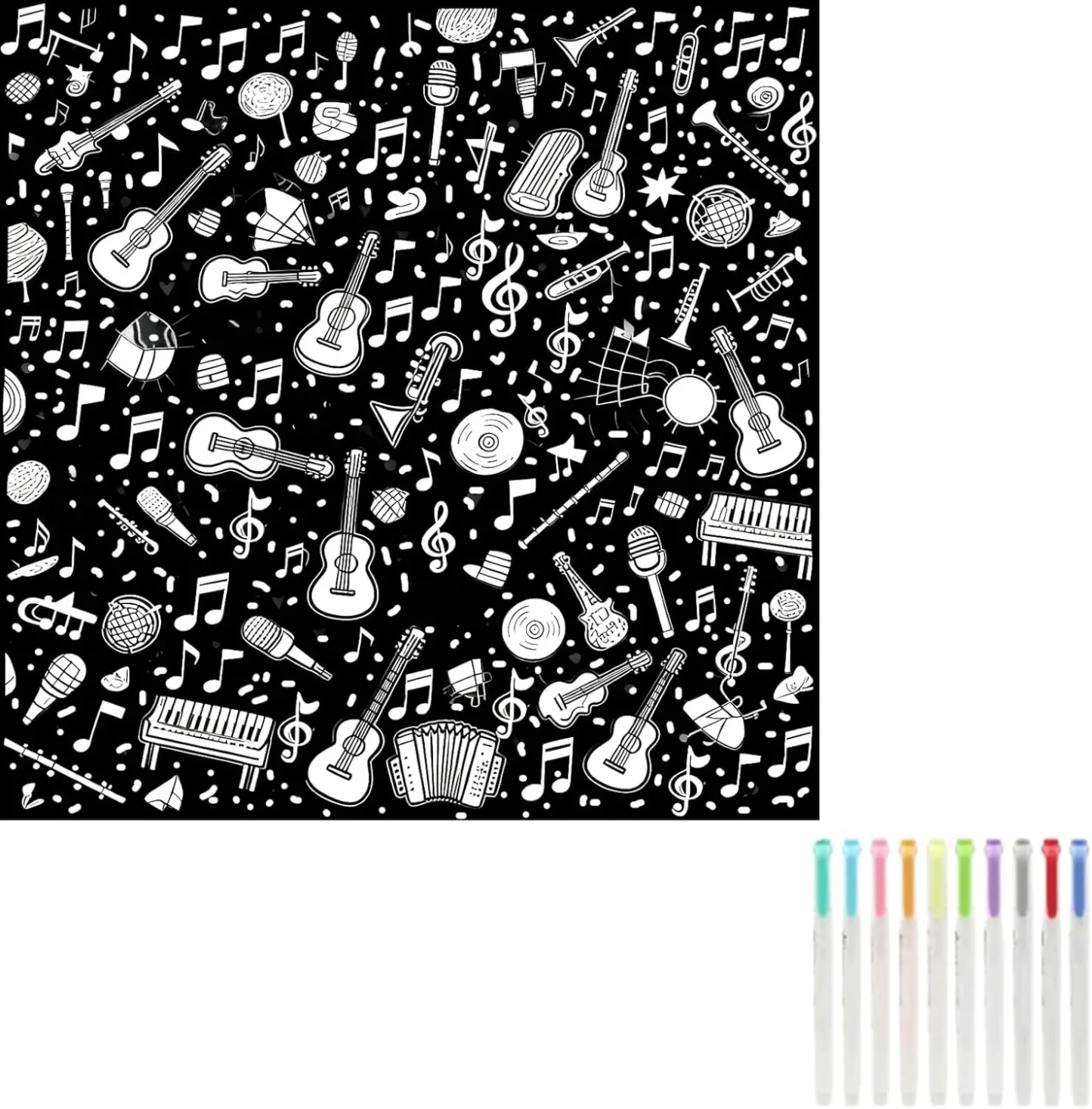 DIY Coloring Blanket 50x60 Inch Fleece Throw for Kids & Adults with 24 Marker Pens