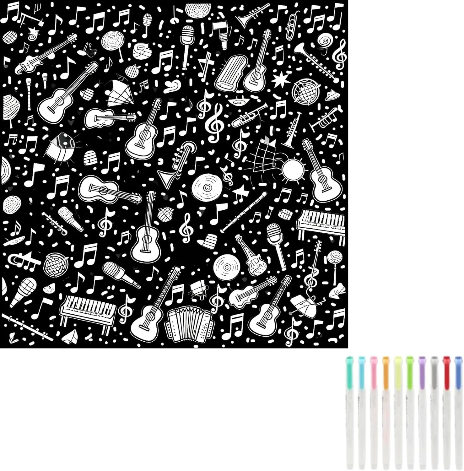 DIY Coloring Blanket 50x60 Inch Fleece Throw for Kids & Adults with 24 Marker Pens