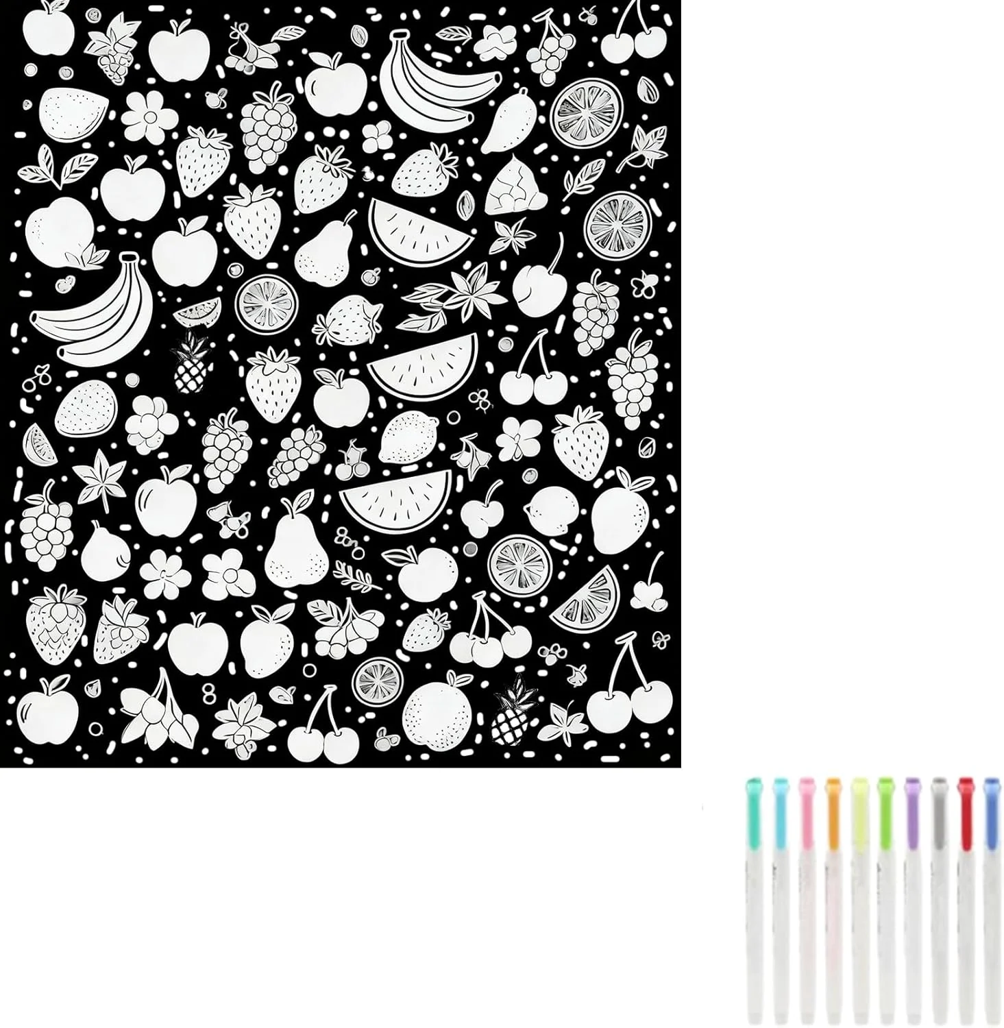 DIY Coloring Blanket 50x60 Inch Fleece Throw for Kids & Adults with 24 Marker Pens