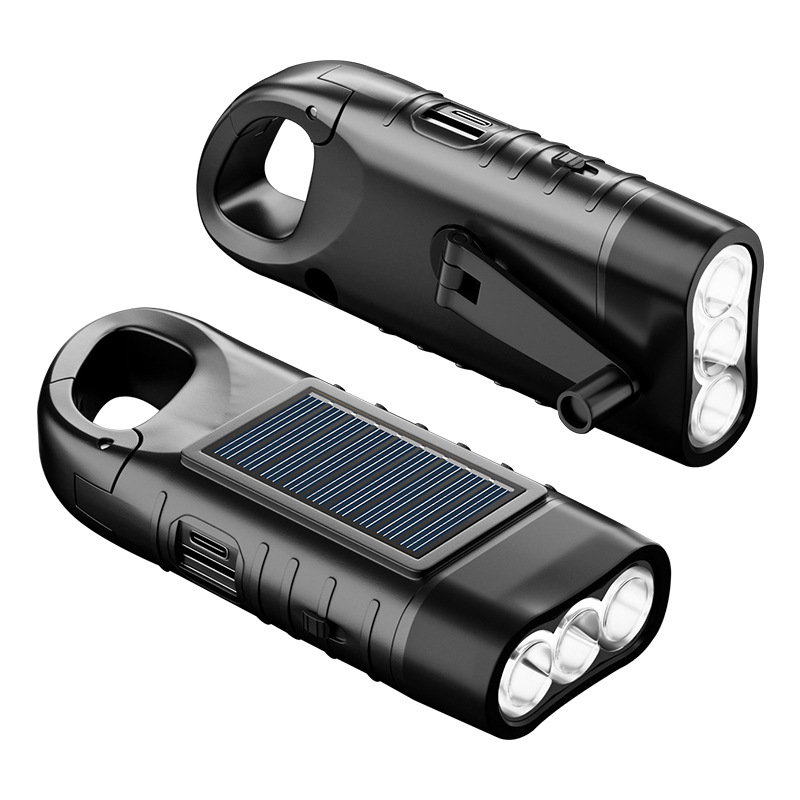 Outdoor Emergency Lamp (Hand Crank + Solar + USB Charging)