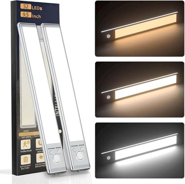 Last 3 Hours! 🌙 Indoor Motion Sensor Night Light, 🔋1500mAh USB Rechargeable, Magnetic Installation, Dimmable 🌟