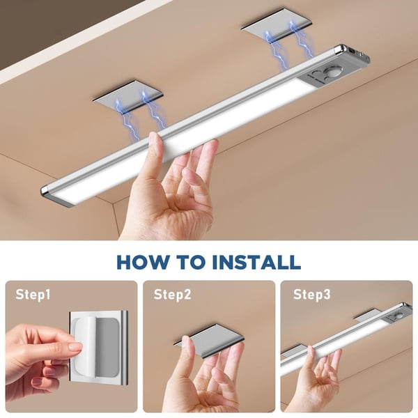 Last 3 Hours! 🌙 Indoor Motion Sensor Night Light, 🔋1500mAh USB Rechargeable, Magnetic Installation, Dimmable 🌟