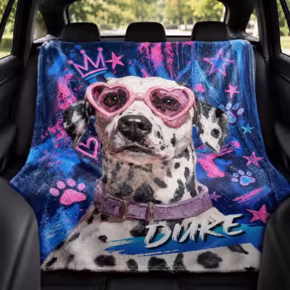 Personalized Graffiti Oil Pet Photo Soft Throw Blanket with Name Home Decor Daily Use Birthday Gift for Pet Lovers Family
