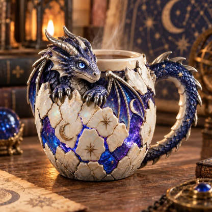 ⏳ Last Day 50% OFF – 🐉 Dragonbound Realms™ Sculpted Dragon Mug Collection | 6 Fantasy Realm Designs with Raised 3D Dragon Details ☕